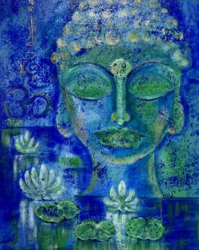 Om (Akril-platno 40x50 - 2023) Marcela Kopitar